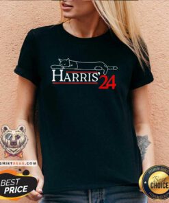 Official Cat Ladies For Kamala Funny Cat 2024 President V-neck