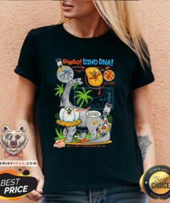 Official Jurassic Park Bingo Dino Dna V-neck