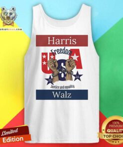 Official Kamala Harris X Tim Walz 2024 Freedom Justice And Equality Tank-top