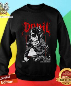 Original Cute Devil Danger Keep Out Anime Girl Sweatshirt