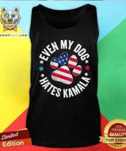 Pretty Even My Dog Hates Kamala Anti Harris USA Flag 2024 Tank-top