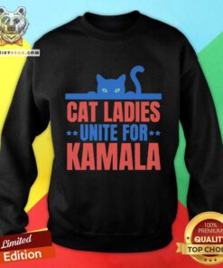 Top Cat Ladies Unite For Kamala Vote Blue Sweatshirt