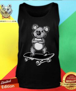 Top Cool Koala Skateboard Tank-top