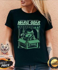 Top Super Mario Solid Plumber V-neck