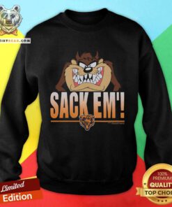 Awesome Looney Tunes Taz Sack Em' X Chicago Bears Sweatshirt