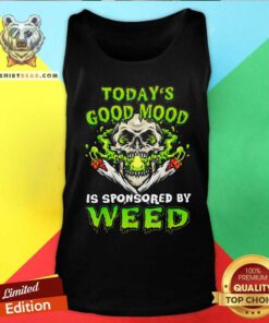 Awesome Skeleton Smoking Weed Cannabis Marijuana Leaves Skull Tank-top
