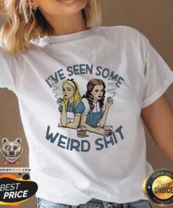 Awesome Smoking And Whiskey I've Seen Some Weird Shit V-neck