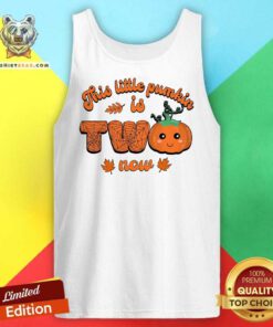 Awesome This Little Pumpkin Is Two Now Fall Halloween Tank-top