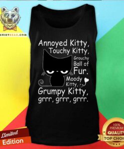 Funny Angry Cat Kitten Lover Attitude Tank-top
