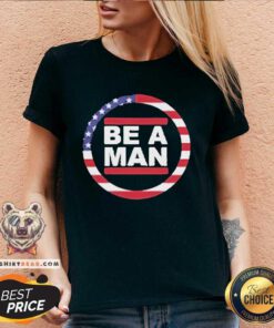 Funny Boston Be A Man Patriotic Bam V-neck