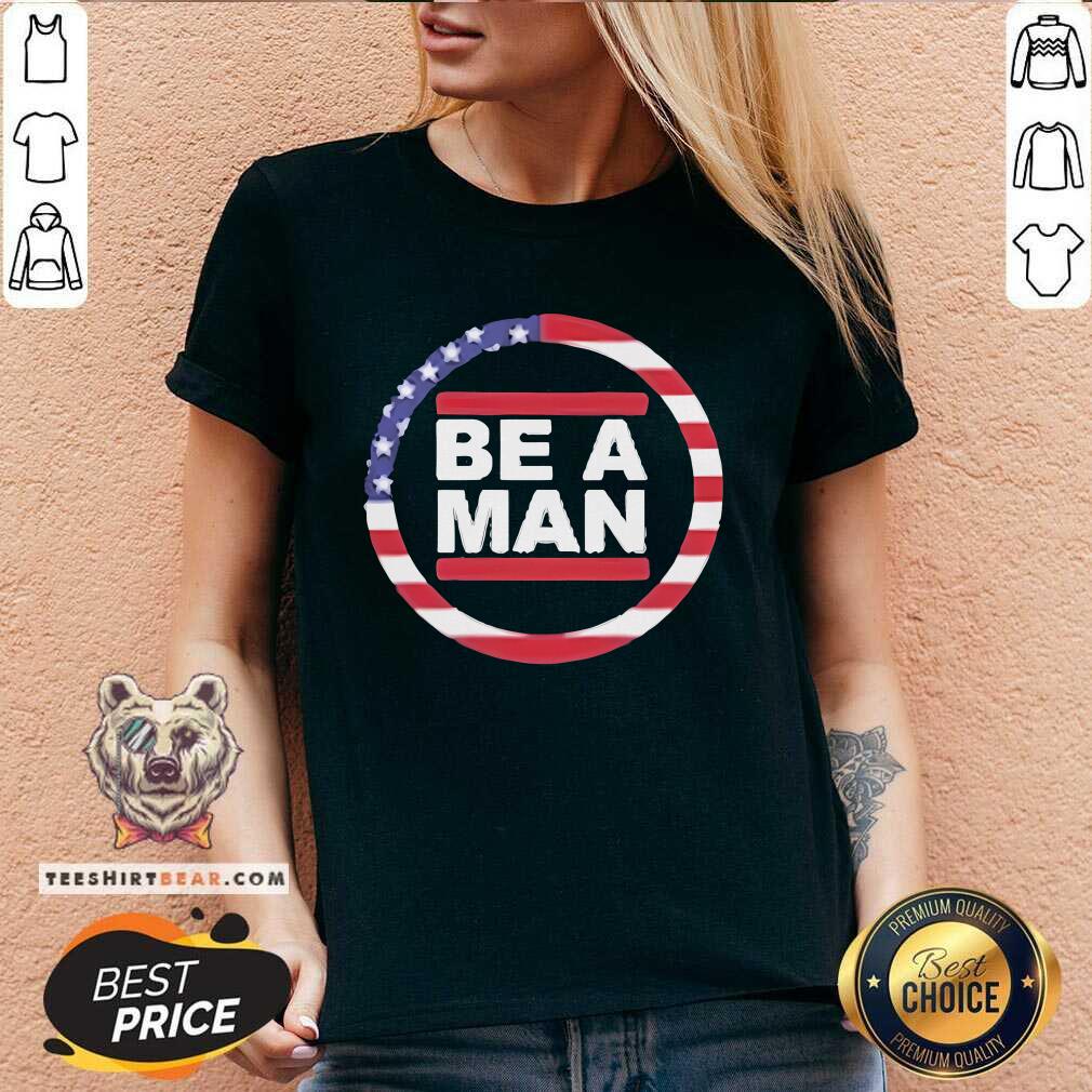 Funny Boston Be A Man Patriotic Bam V-neck