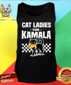 Funny Cat Ladies Cat Kamala Lettering Positive Tank-top
