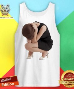 Funny Crying Girl With A Gun Tank-top