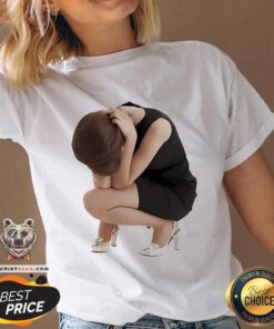 Funny Crying Girl With A Gun V-neck