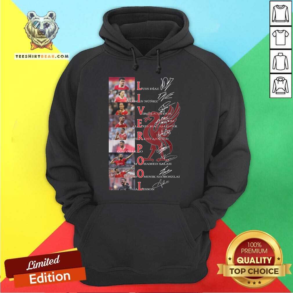 Funny Liverpool Football Club All Team Signatures Hoodie