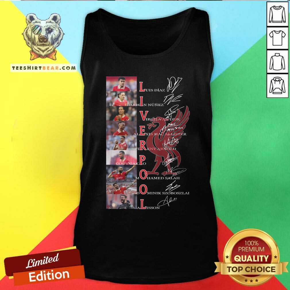 Funny Liverpool Football Club All Team Signatures Tank-top
