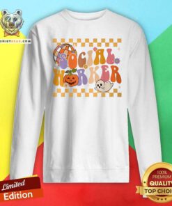 Funny Social Worker Halloween School Social Work Ghost Sweatshirt