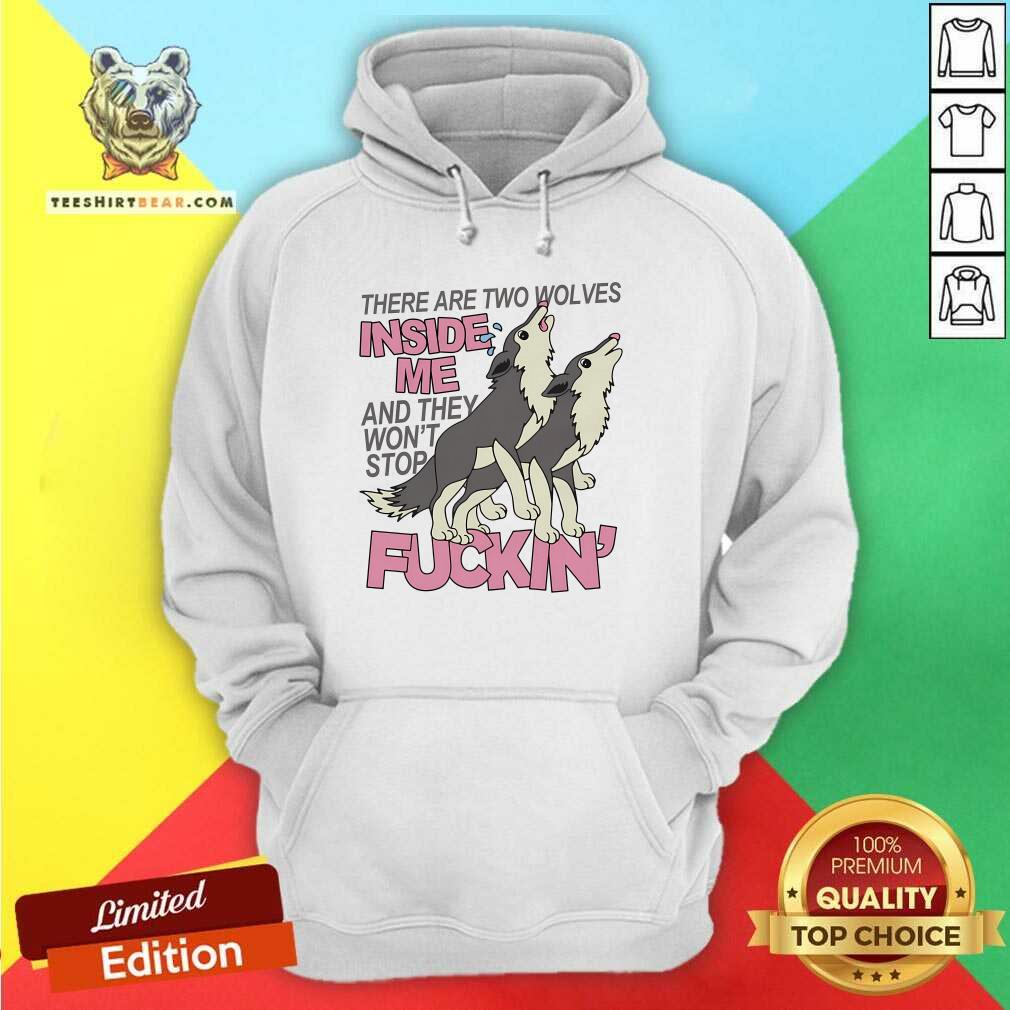 Funny There Are Two Wolves Inside Of Me And They Won't Stop Hoodie