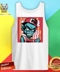 Funny Whimsical Funky Apes Cartoon Hipster Urban Tank-top