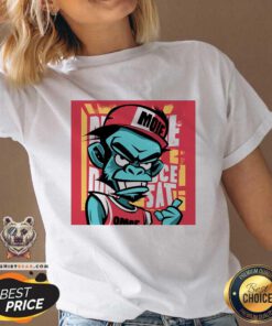 Funny Whimsical Funky Apes Cartoon Hipster Urban V-neck