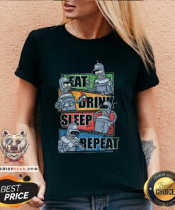 Good Eat Sleep Repeat Bender Routine Robot V-neck