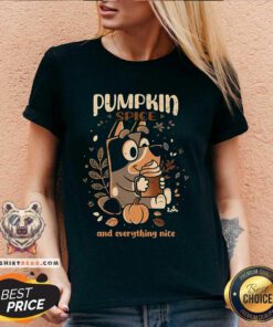 Good Heeler Pumpkin Spice And Everything Nice V-neck
