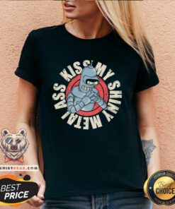 Good Kiss My Shiny Metal Ass V-neck