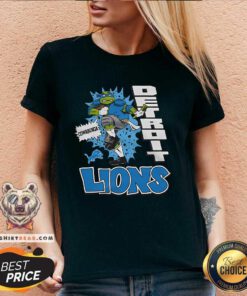 Good Leonardo X Detroit Lions V-neck