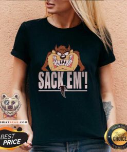 Good Looney Tunes Taz Sack Em' X Atlanta Falcons V-neck