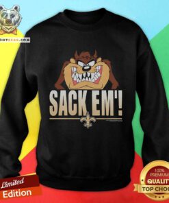 Great Looney Tunes Taz Sack Em' X New Orleans Saints Sweatshirt