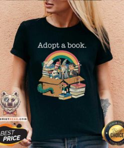 Hot Adopt A Book V-neck