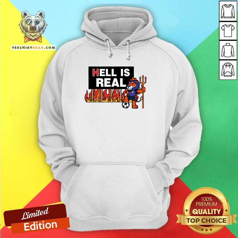 Hot Hell Is Real Sign Cartoon Lion Hoodie
