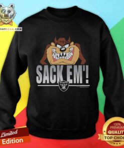Hot Looney Tunes Taz Sack Em' X Las Vegas Raiders Sweatshirt