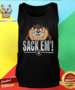 Hot Looney Tunes Taz Sack Em' X Las Vegas Raiders Tank-top