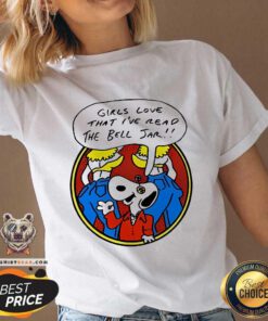 Hot Snoopy Girls Love That I've Read The Bell Jar V-neck