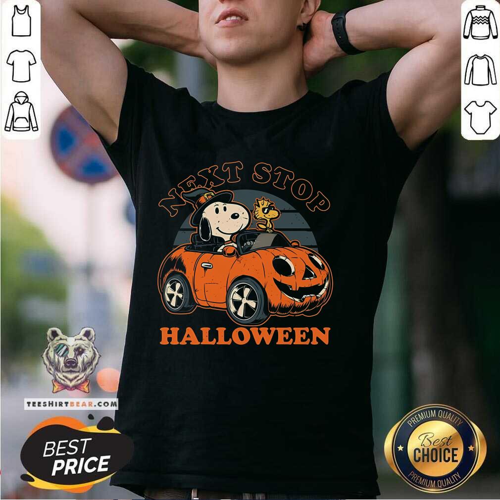 Hot Spooky Snoopy Beagle Car Next Stop Halloween T-Shirt