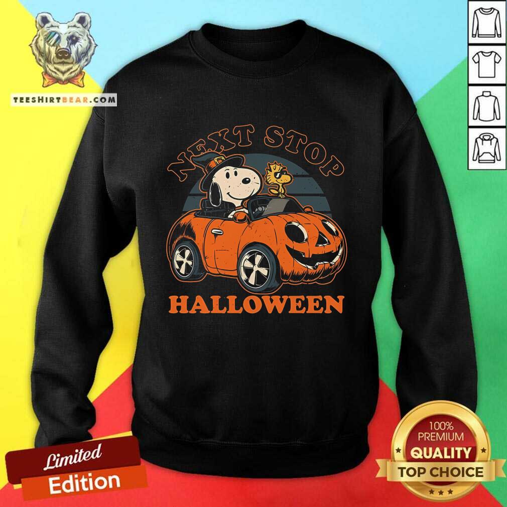 Hot Spooky Snoopy Beagle Car Next Stop Halloween Sweatshirt