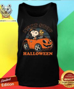 Hot Spooky Snoopy Beagle Car Next Stop Halloween Tank-top