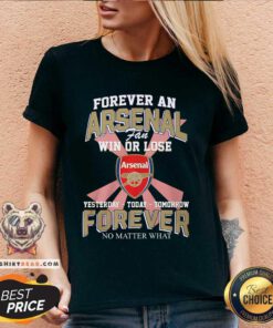 Nice An Arsenal Fan Win Or Lose Yesterday Today Tomorrow V-neck