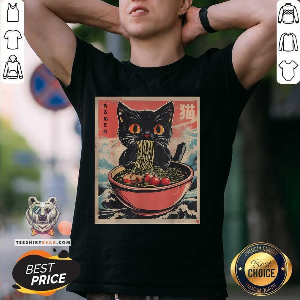 Nice Cat Ramen Japanese Kawaii Cat Anime T-Shirt