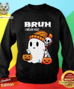 Nice Halloween Bruh Ghost Boo Skull Pumpkin Sweatshirt