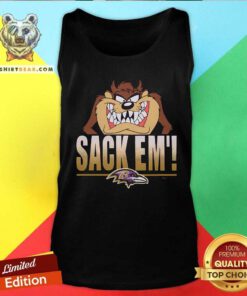 Nice Looney Tunes Taz Sack Em' X Baltimore Ravens Tank-top