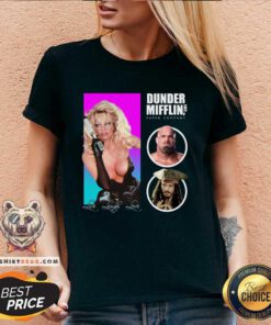 Nice Munder Mifflin Pamela Anderson Bill Goldberg Jack Sparrow V-neck