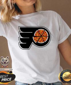Nice Philadelphia Flyers Pizza V-neck