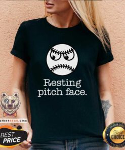 Nice Resting Pitch Face Baseball Sarcastic Meme V-neck