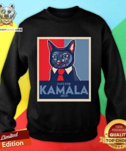 Official Anne Burrell Cat For Kamala Harris 2024 Retro Sweatshirt