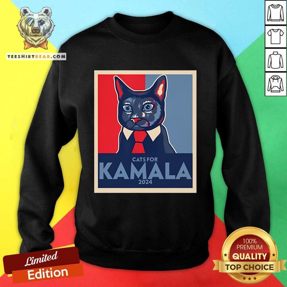 Official Anne Burrell Cat For Kamala Harris 2024 Retro Sweatshirt