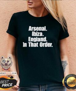 Official Ben White Wearing Arsenal Ibiza England In That Order V-neck