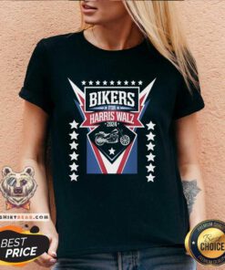 Official Bikers For Harris Walz 2024 Election V-neck