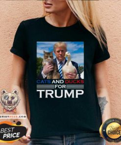 Official Cats And Ducks For Trump 2024 V-neck